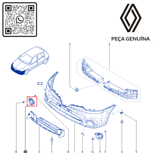 RN 549321 6001549321 SUPORTE DO FAROL DE MILHA DIR. CL 12... 3